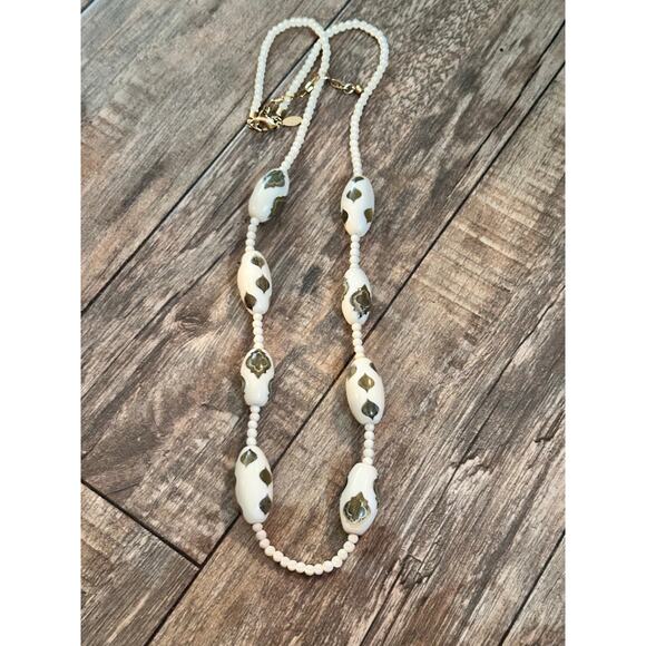 Chico's Women's Gold Tone 42 Heavy Celluloid Moroccan Beaded Neckless - Picture 5 of 5